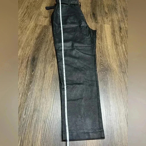 AKIRA faux leather pants high waisted elastic waist band size L (6) - Picture 9 of 10
